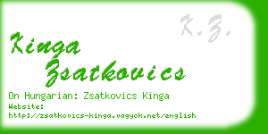 kinga zsatkovics business card